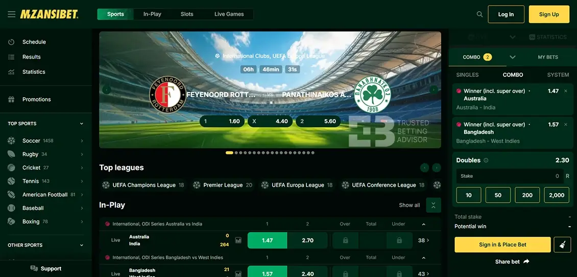 Mzansibet Sports Betting