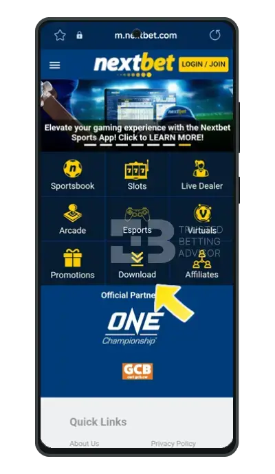 Nextbet app download