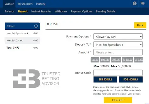 Nextbet bonus code