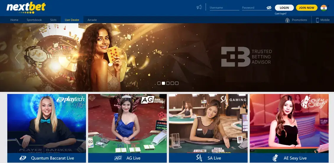 Nextbet casino live