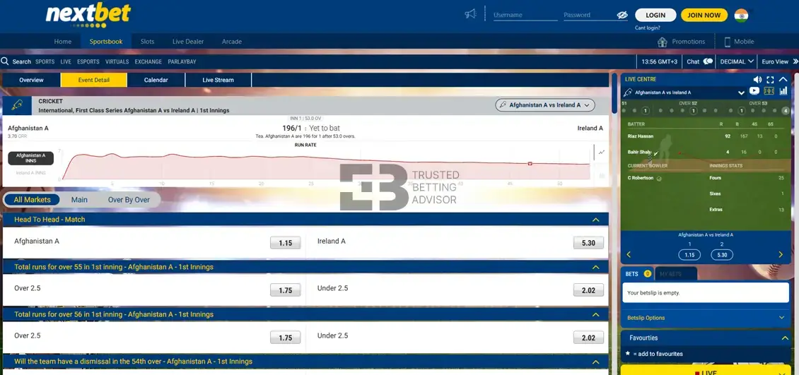 Nextbet live betting