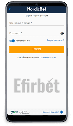 Nordicbet mobile login for Android