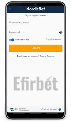 Nordicbet mobile login for Android
