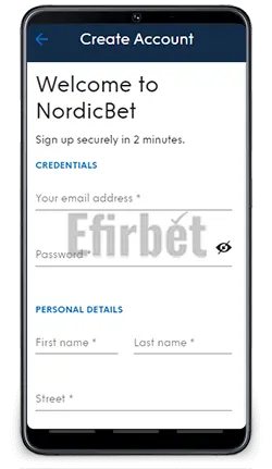 Nordicbet mobile registration for Android