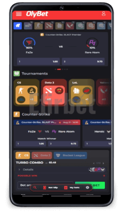 Olybet Mobile Version - Esports Section