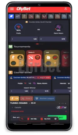 Olybet Mobile Version - Esports Section