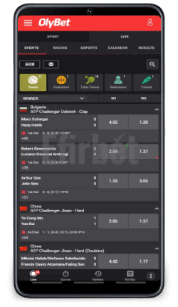 Olybet App live sports