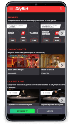 Olybet Mobile Version