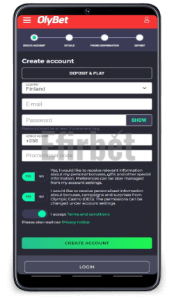 Olybet Mobile Version Registration