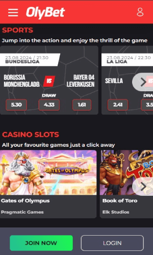 Olybet mobile Screenshot