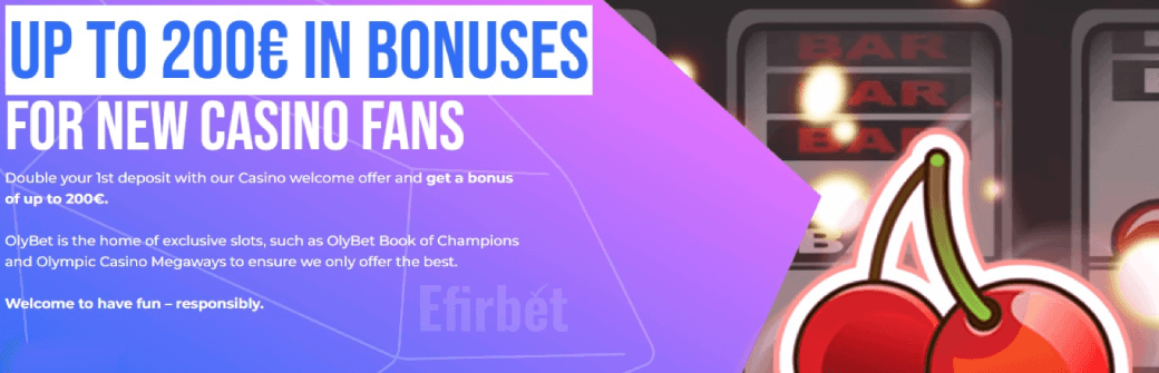 Olybet Bonus New Users for Casino