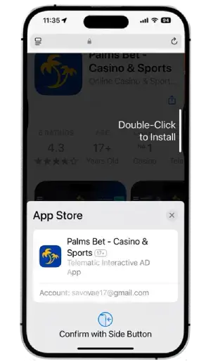 Palms Bet app инсталация