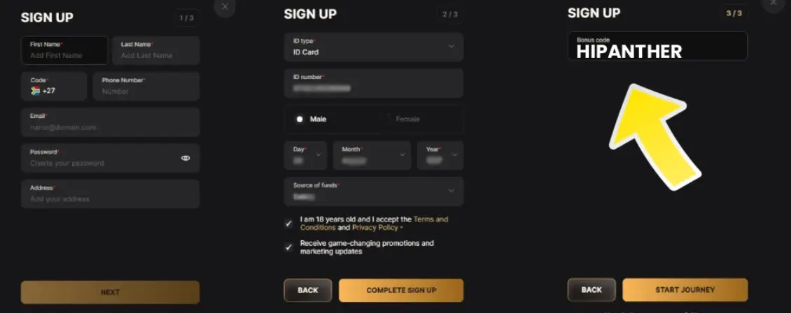 Pantherbet register online