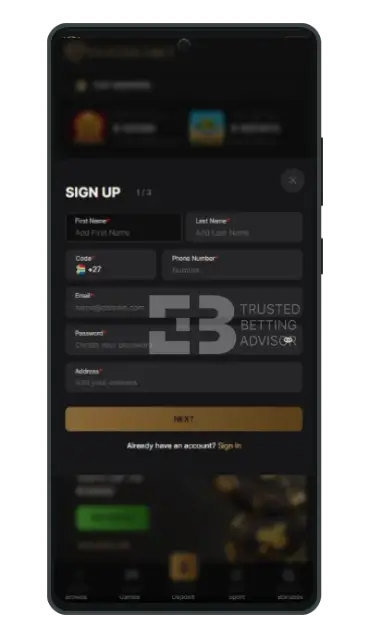 Pantherbet sign up from mobile