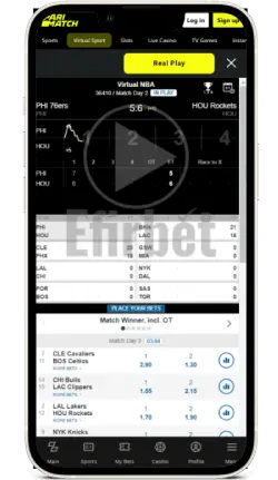 Parimatch ios app virtual basketball