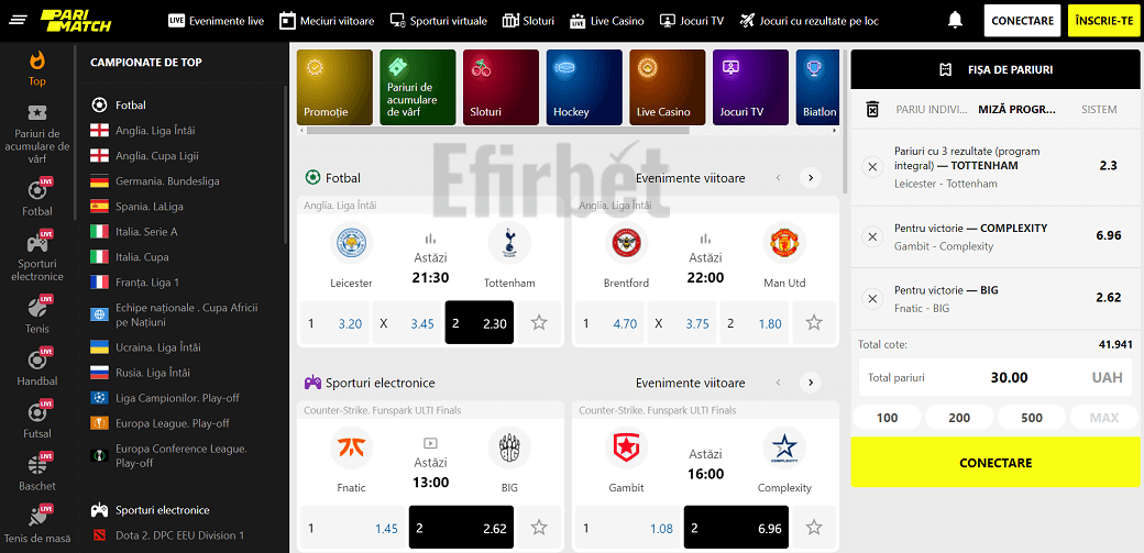 Parimatch Moldova bookmaker