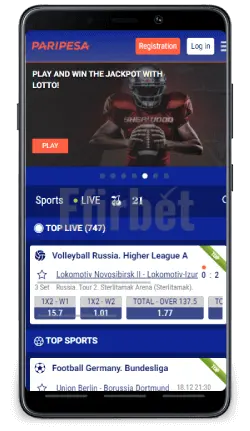 Paripesa mobile app