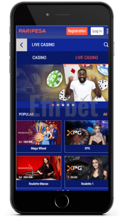 Paripesa mobile casino live for iOS