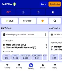 Paripesa Mobile Screenshot