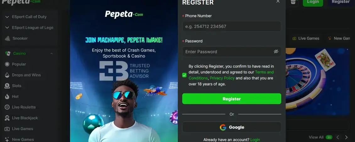 Pepeta registration