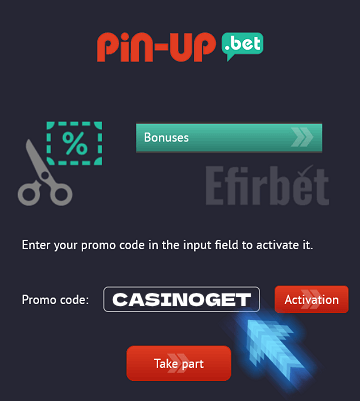 PinUp casino promo code enter
