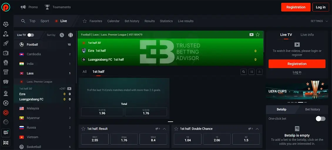 Pin-up Bet Live Sports Betting