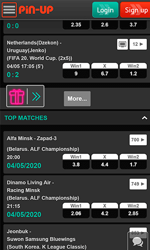 Pin-up.bet mobile screenshot