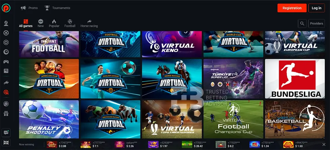 Pin-up Bet Virtual Sports