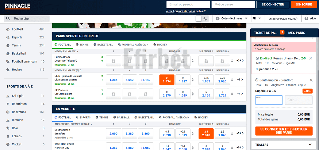 Pinnacle Belgium Betting site