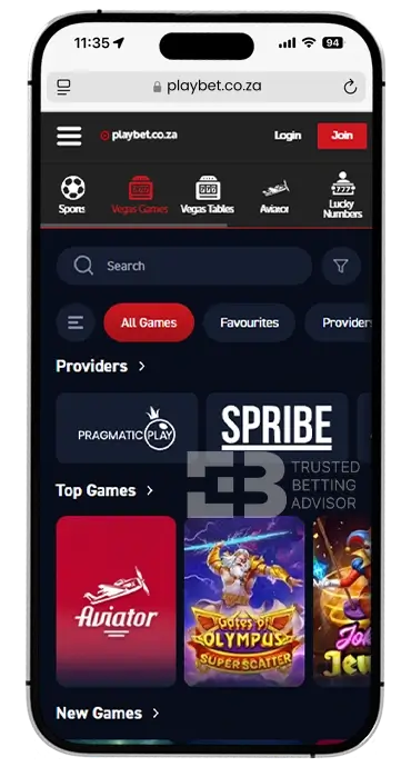 Playbet App iOS Casino Games