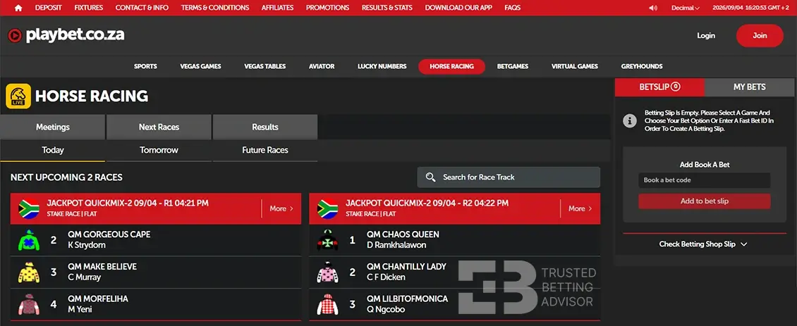 Playbet Horse Racing