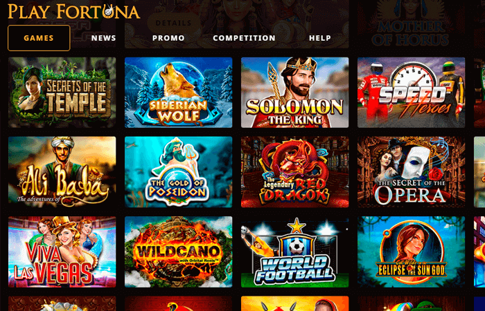 Playfortuna casino desktop screenshot