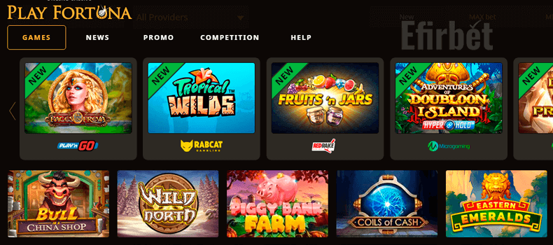 PlayFortuna casino homepage