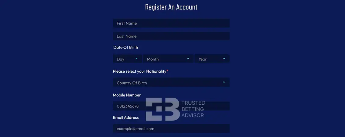 PlayTSOGO Registration Form