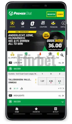 premierbet android app homepage