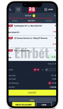 Rabona Mobile Betslip