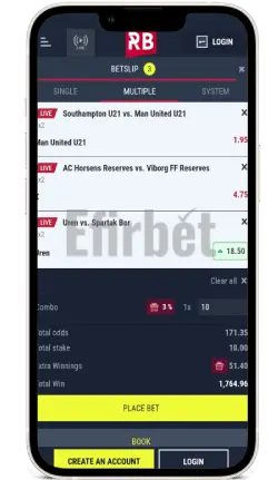 Rabona Mobile Betslip