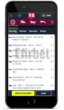 Rabona mobile horse racing on iPhone