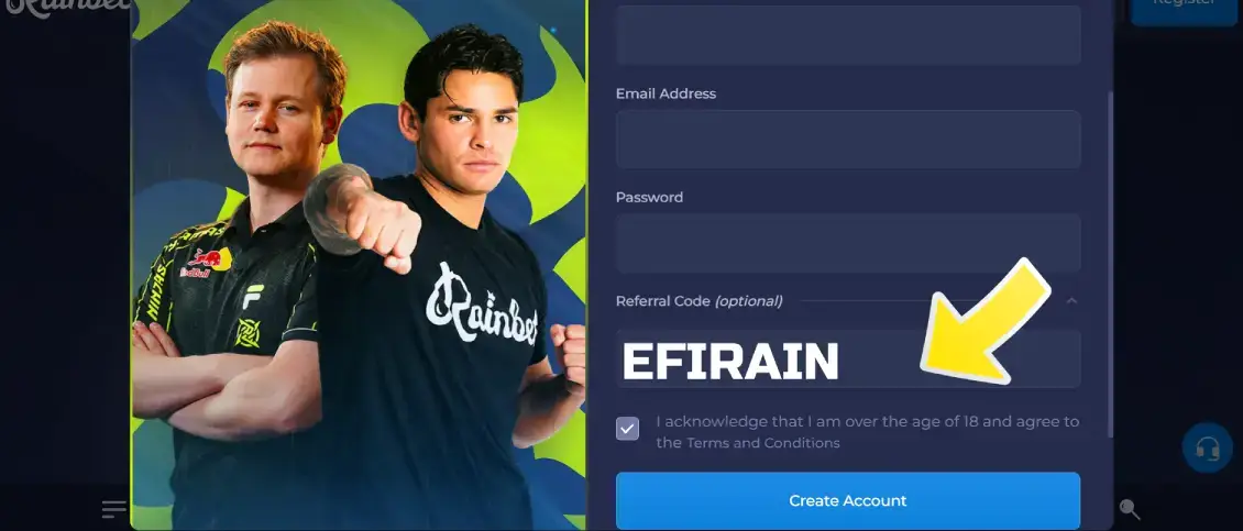 Rainbet promo code EFIRAIN