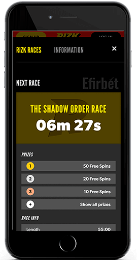 mobile races in Rizk thru iOS