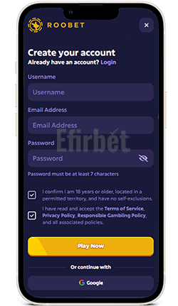 Roobet iOS App Registration