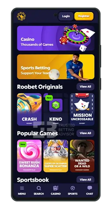 Roobet Mobile App