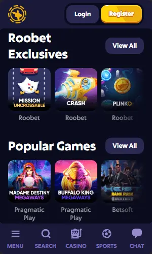Roobet Mobile Screenshot