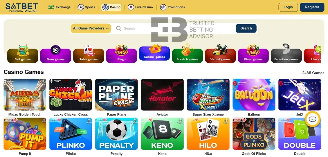 Satbet Casino Games