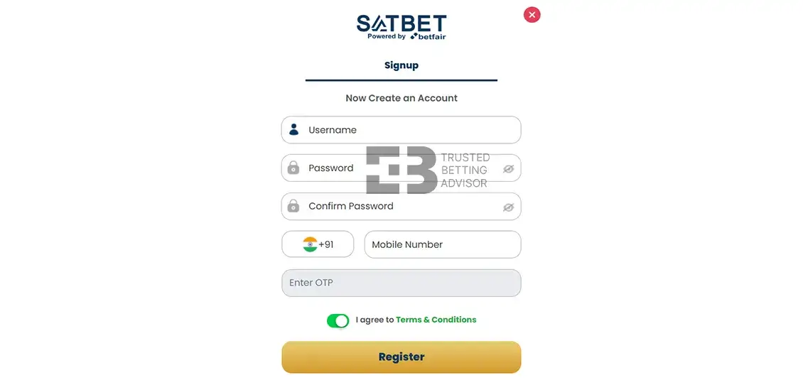 Satbet Registration Form
