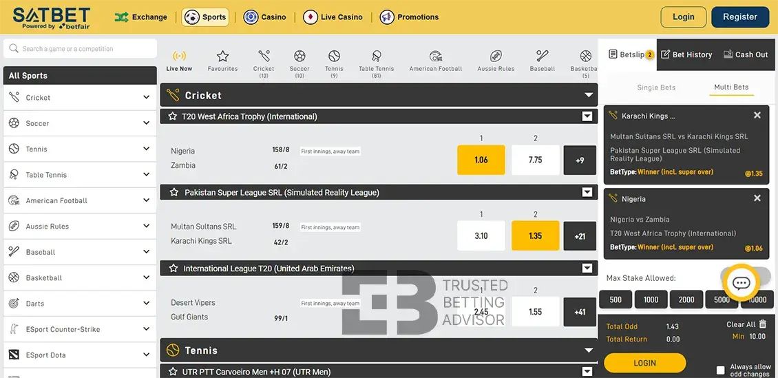 Satbet Sports Betting