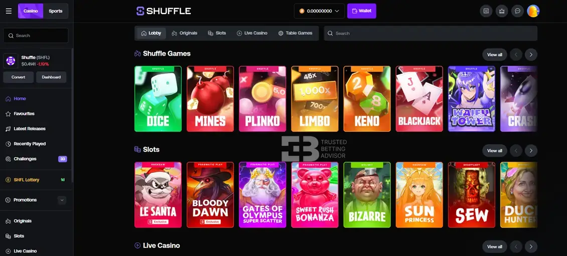Shuffle Casino Ethereum