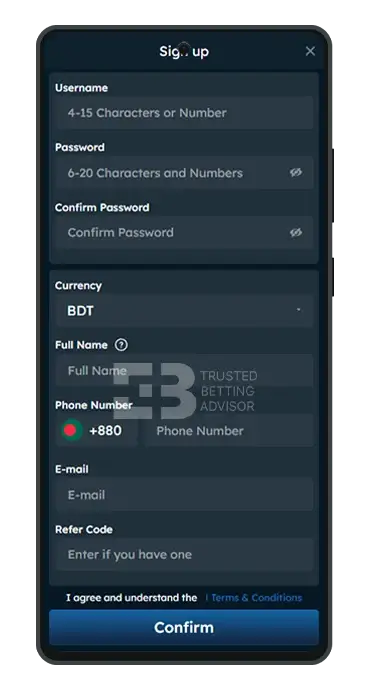 Six6s App Registration Android