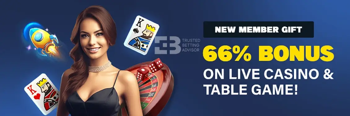 Six6s Bonus on Live Casino & Table Games