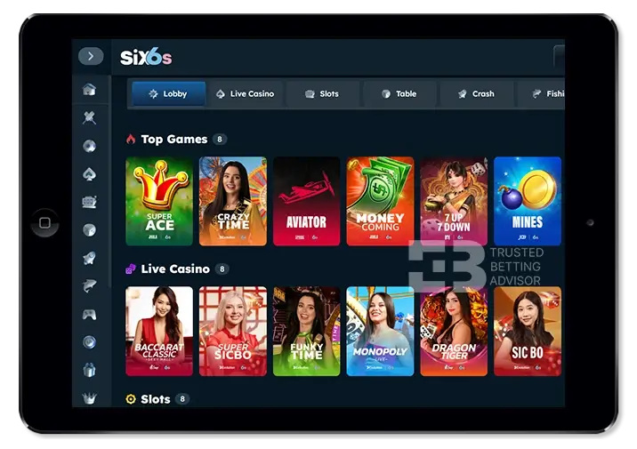 Six6s Mobile Version Tablet
